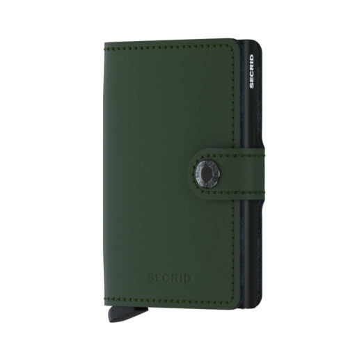 M-Matte_Green_Black_Front Secrid Miniwallet carbon