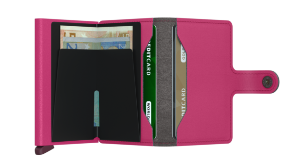 Secrid_Miniwallet_Yard_Powder_Fuchsia_Open Secrid Miniwallet Yard non-leather