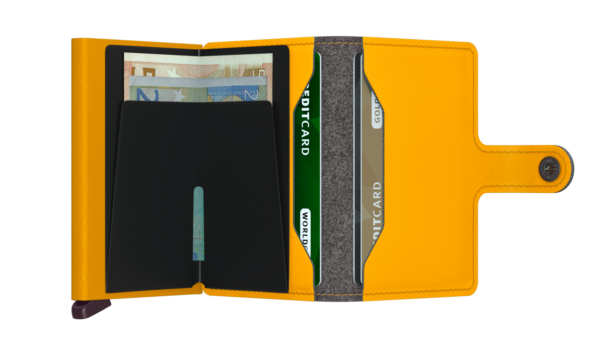 Secrid_Miniwallet_Yard_Powder_Ochre_Open Secrid Miniwallet Yard non-leather